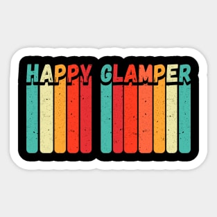 Vintage Happy Glamper - Glamping Camping Retro Sticker